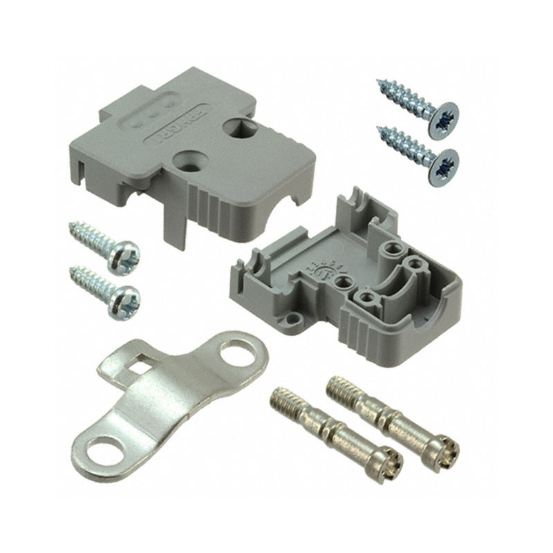 1 pcs : 1731110013 - CONN BACKSHELL 9P 90/180DEG GRY