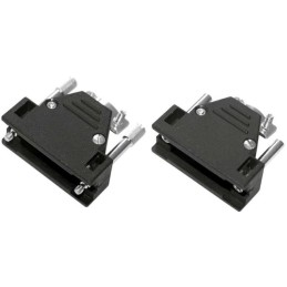 1 pcs : MHED-D37T-K - 37 WAY D-SUB HOOD BLACK PLASTIC