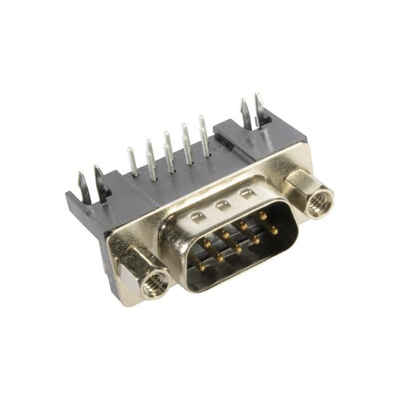 1 pcs : 09681637813 - CONN D-SUB PLUG 9POS R/A SLDR
