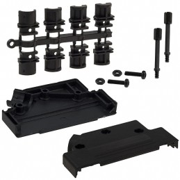 1 pcs : 971-037-010R011 - CONN BACKSHELL 37POS 45DEG BLACK