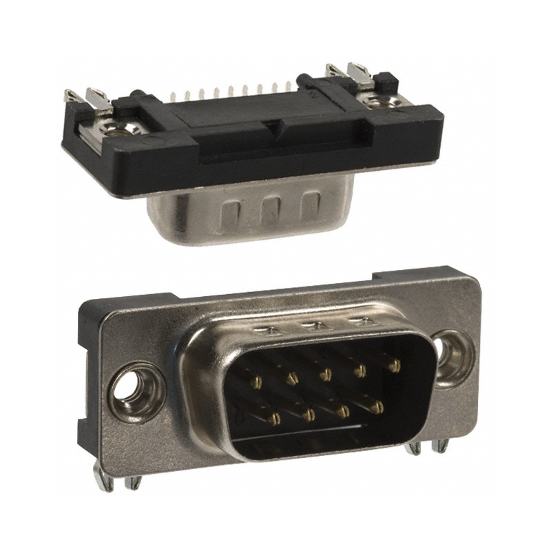1 pcs : 190-009-163R001 - CONN D-SUB PLUG 9P SMD R/A SLDR