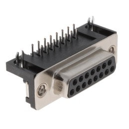 1 pcs : K22XHT-A15S-N - CONN D-SUB RCPT 15POS R/A SLDR