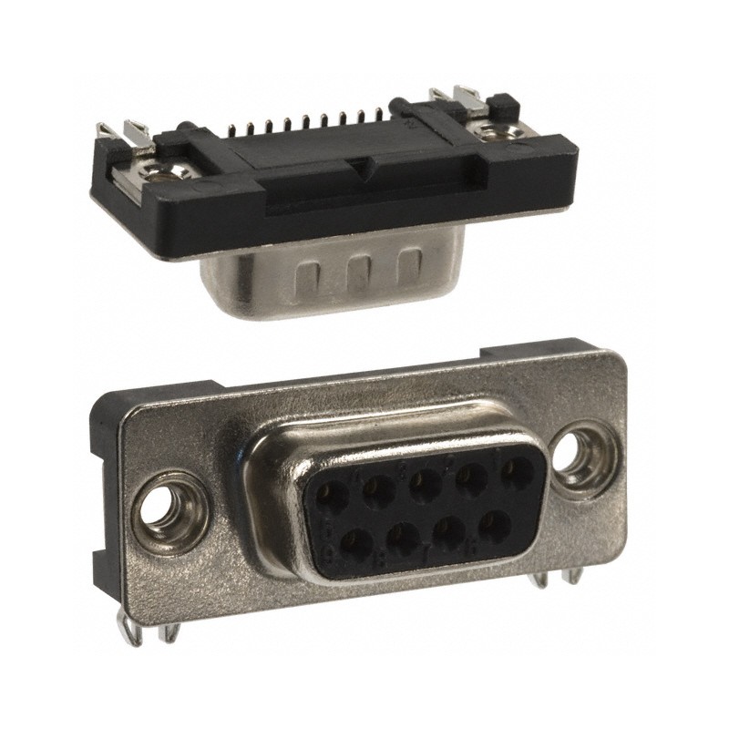 1 pcs : 190-009-263R001 - CONN D-SUB RCPT 9P SMD R/A SLDR