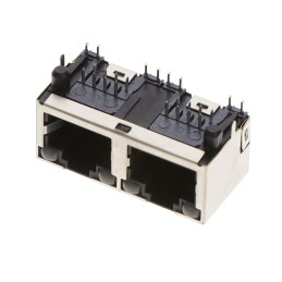 1 pcs : E5J88-41AHS4-LT - MOD JACK 8-8 PIP 2P GRN/YEL