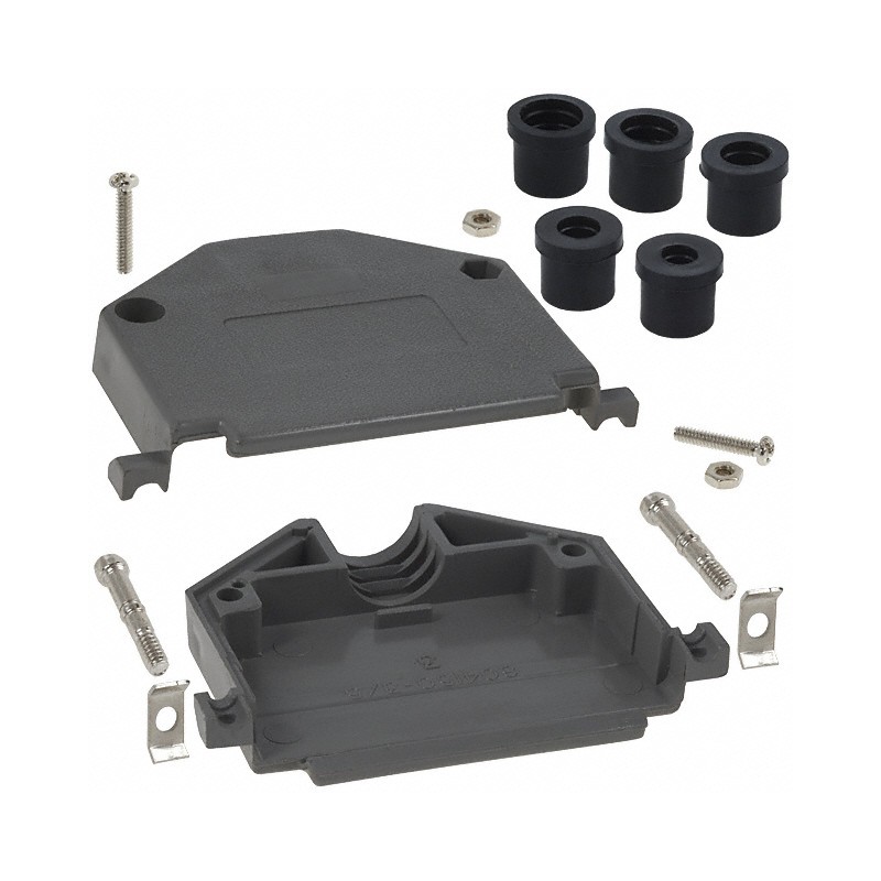 1 pcs : 979-050-010R031 - CONN BACKSHELL 50POS 180DEG GRAY