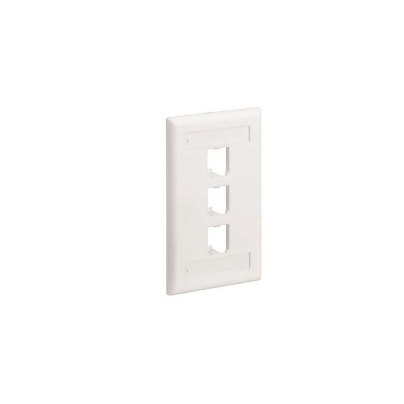 1 pcs : CFPL3EIY - FACEPLATE, 3 PORT, SINGLE GANG,