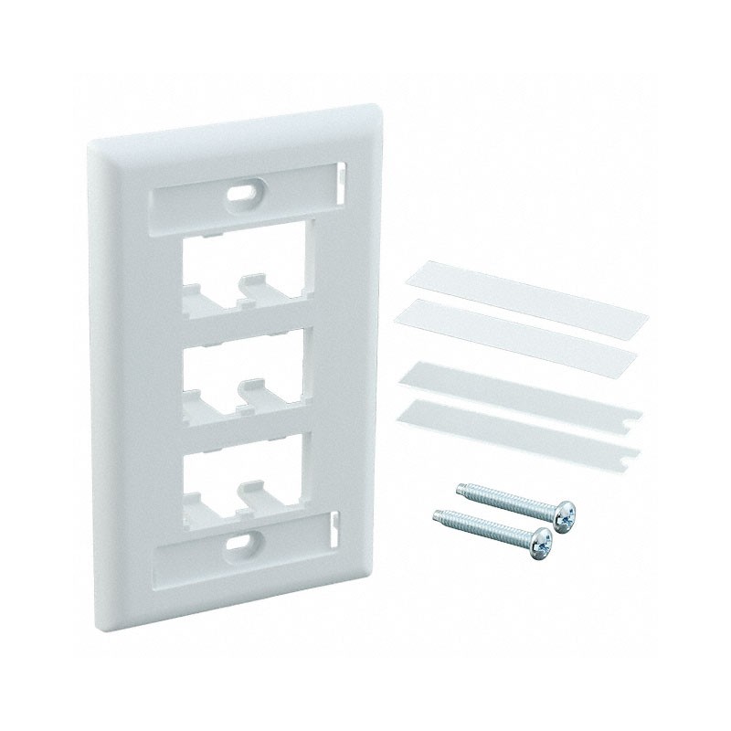 1 pcs : CFPL6WHY - FACEPLATE SNGL GANG 6PORT WHITE