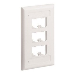1 pcs : CFPL6EIY - FACEPLATE SNGL GANG 6PORT IVORY