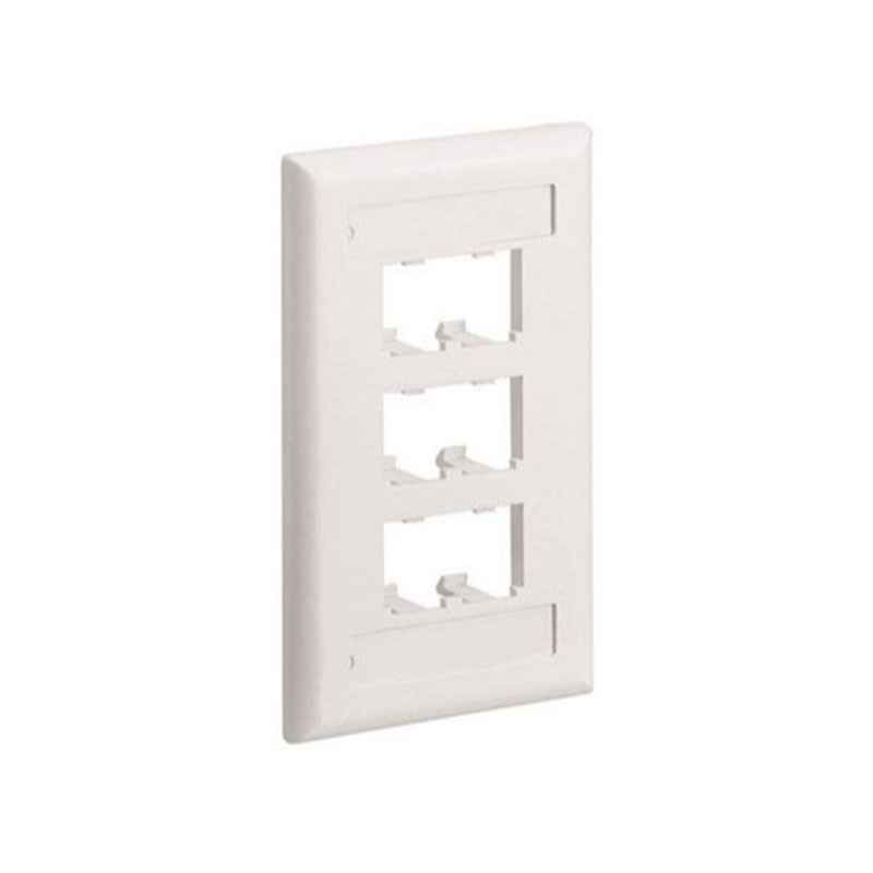 1 pcs : CFPL6EIY - FACEPLATE SNGL GANG 6PORT IVORY