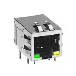 1 pcs : J1B1211CCD - CONN JACK 1PORT 100 BASE-T PCB