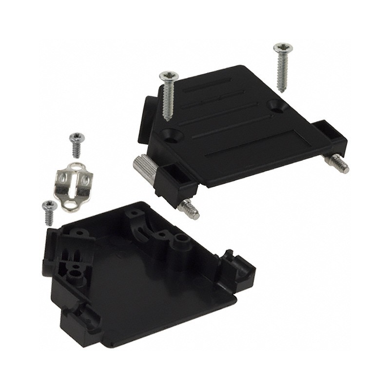 1 pcs : 974-025-010R011 - CONN BACKSHELL 25POS 40DEG BLACK