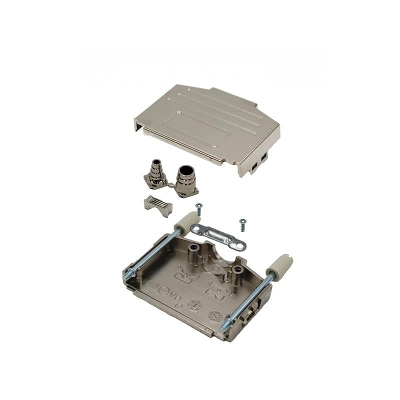 1 pcs : MHDPPK-M-15-K - 15 WAY D-SUB HOOD METPLAS SNAP L