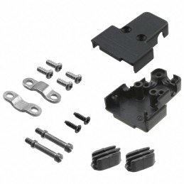 1 pcs : 975T009-010R011 - CONN BACKSHELL 9P 90/180DEG BLK