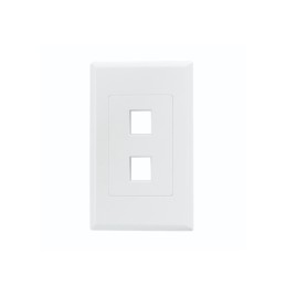 1 pcs : FPDS2-W - SCREWLESS DECORA 2 PORT FACEPLAT