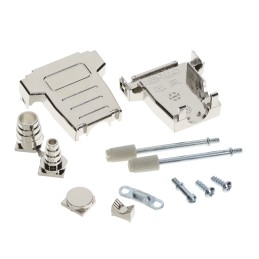 1 pcs : MHDSSK-M-15-L-K - 15 WAY D-SUB HOOD METPLAS TOP AN