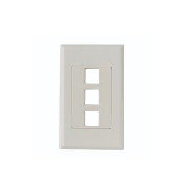 1 pcs : FPDS3-FW - SCREWLESS DECORA 3 PORT FACEPLAT