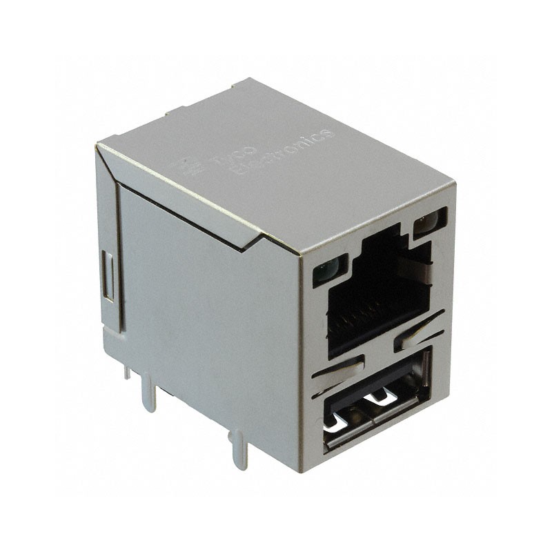 1 pcs : 1-1909119-4 - CONN MOD JACK 8P8C R/A SHIELDED