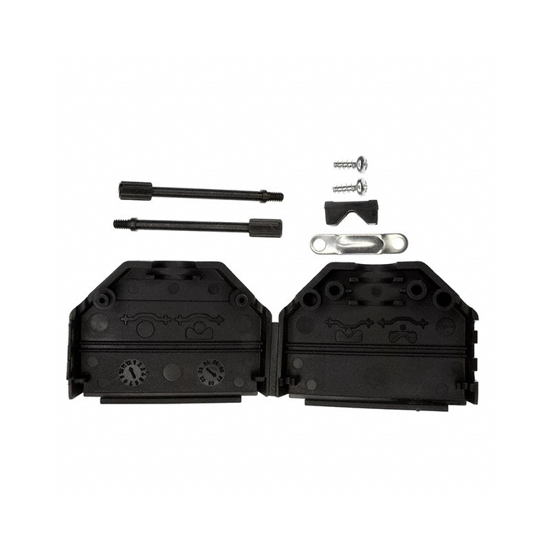 1 pcs : 972-025-01SR011 - CONN BACKSHELL 25POS 180DEG BLK