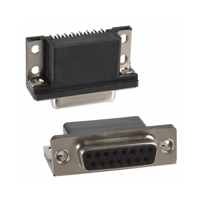 1 pcs : 183-015-213R161 - CONN D-SUB RCPT 15POS R/A SLDR