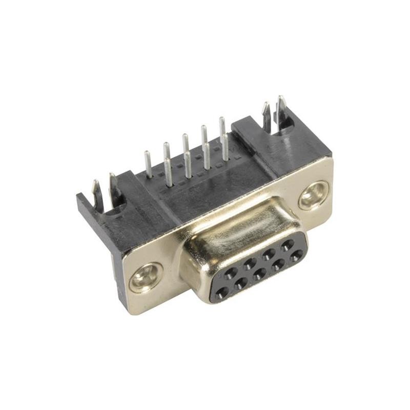 1 pcs : 09681537611 - CONN D-SUB RCPT 9POS R/A SLDR