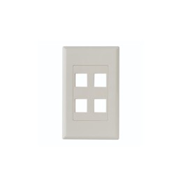 1 pcs : FPDS4-FW - SCREWLESS DECORA 4 PORT FACEPLAT