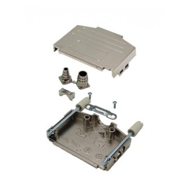 1 pcs : MHDPPK-M-25-K - 25 WAY D-SUB HOOD METPLAS SNAP L