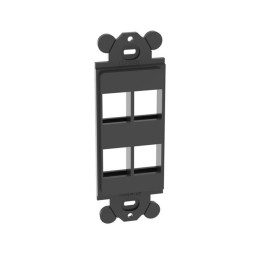 1 pcs : NK4RMFBL - FACEPLATE 4PORT BLK
