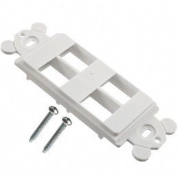 1 pcs : NK4RMFWH - MOD FRAME SNGL GANG 4PORT WHITE