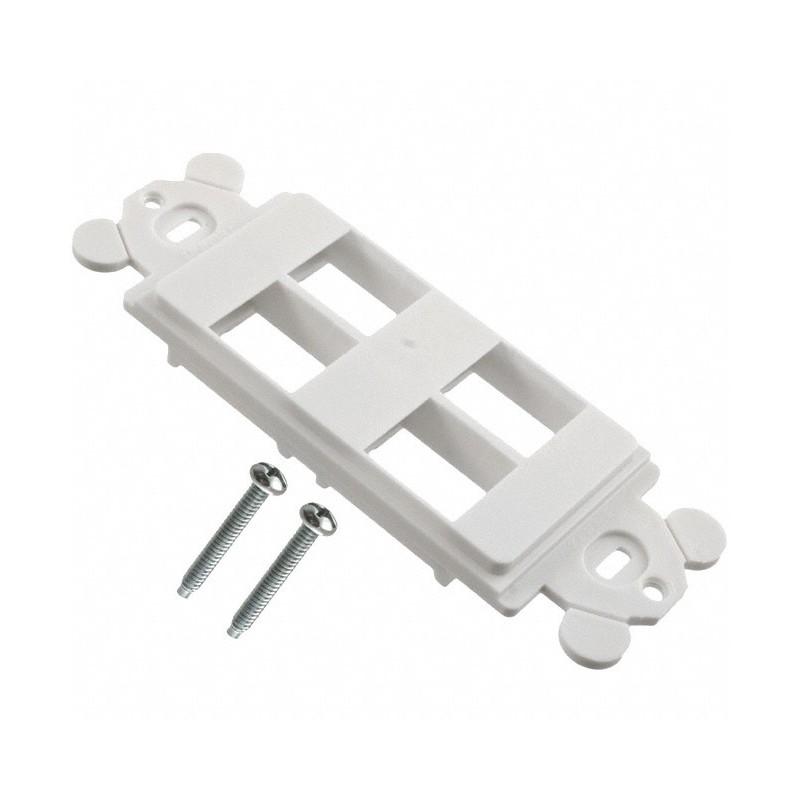 1 pcs : NK4RMFWH - MOD FRAME SNGL GANG 4PORT WHITE