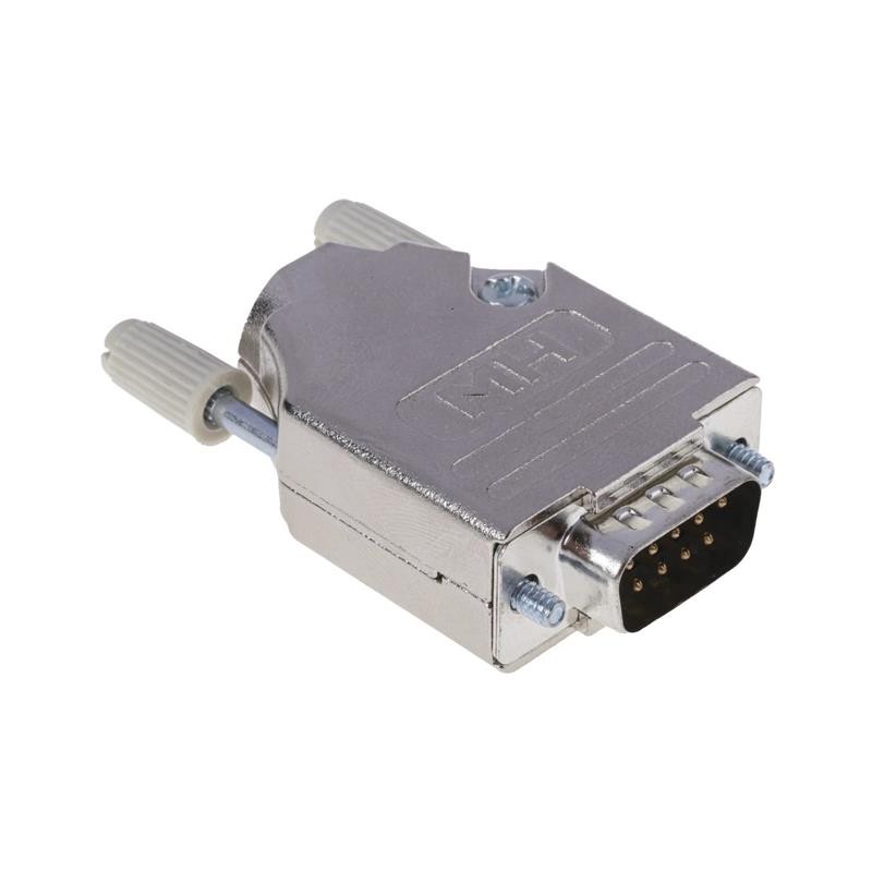 1 pcs : MHDTZK9-DM9P-K - 9 WAY D-SUB HOOD DIE CAST TOP EN