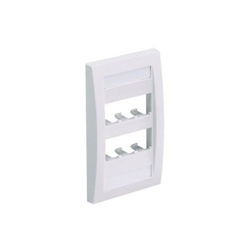 1 pcs : CFPE6IGY - FACEPLATE, 6 PORT, SINGLE GANG,