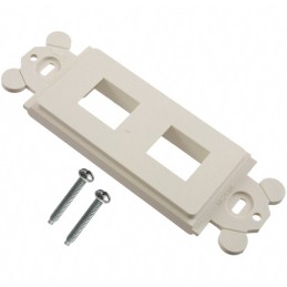 1 pcs : NK2RMFIW - MOD FRAME SNGL GANG 2PORT WHITE