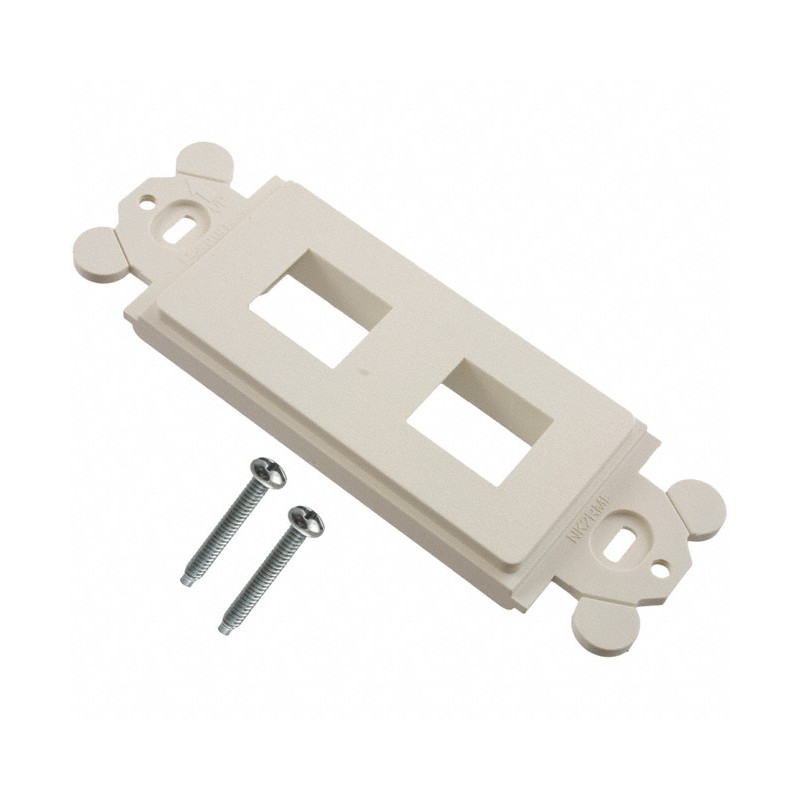 1 pcs : NK2RMFIW - MOD FRAME SNGL GANG 2PORT WHITE