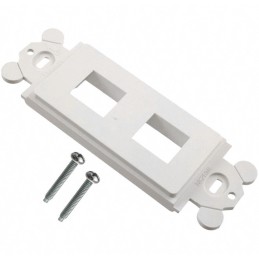 1 pcs : NK2RMFWH - MOD FRAME SNGL GANG 2PORT WHITE