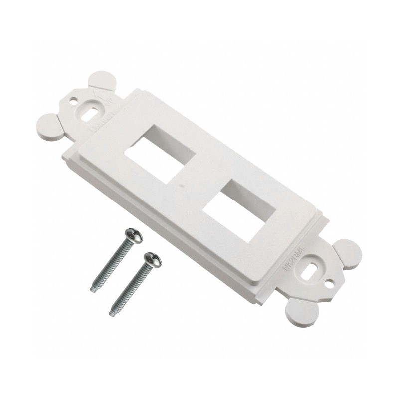 1 pcs : NK2RMFWH - MOD FRAME SNGL GANG 2PORT WHITE