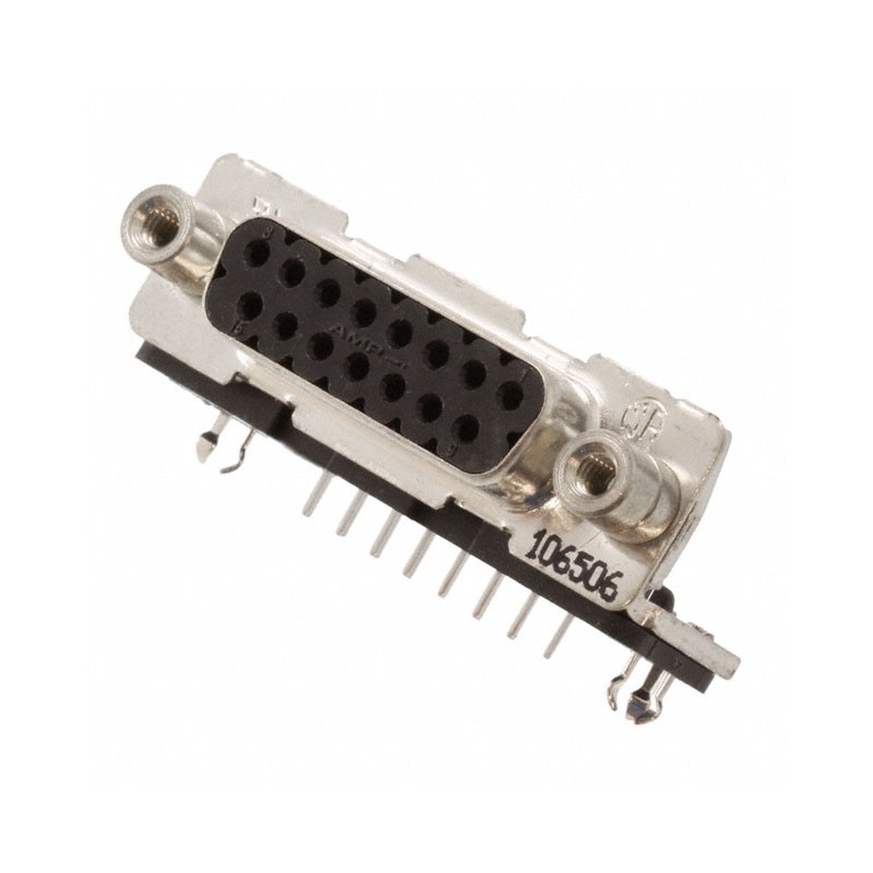 1 pcs : 3-106506-2 - CONN D-SUB RCPT 15POS R/A SLDR