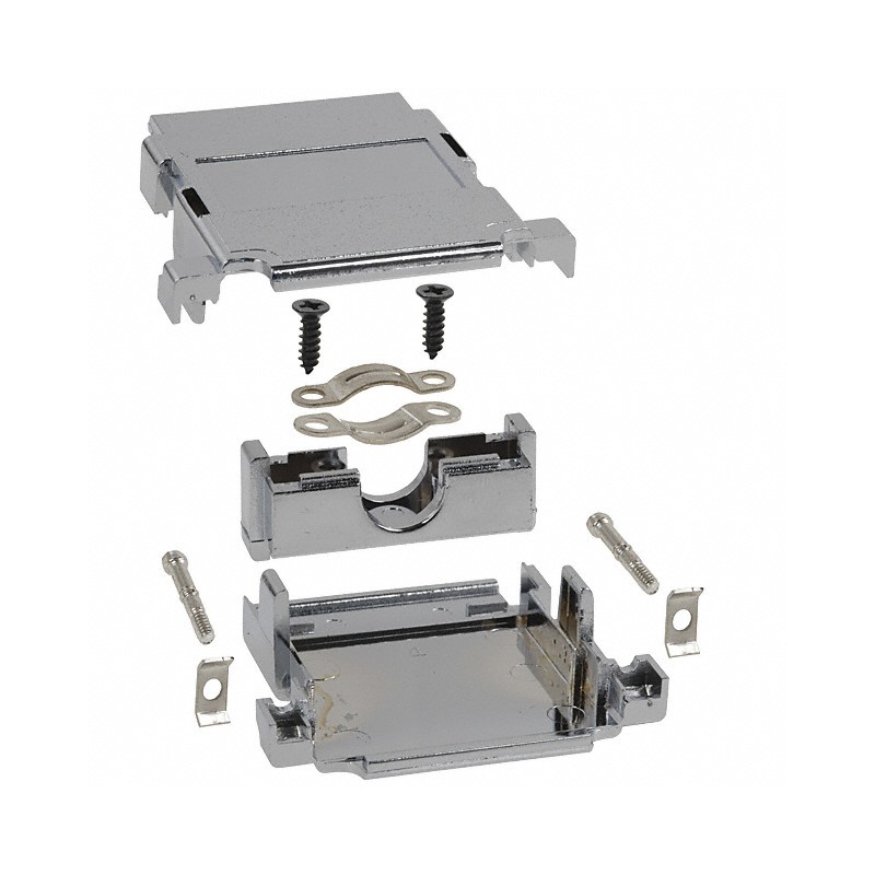 1 pcs : 983-025-020R121 - CONN BACKSHELL 25POS 180DEG SHLD