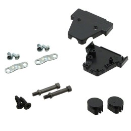 1 pcs : 975T025-010R011 - CONN BACKSHELL 25P 90/180DEG BLK