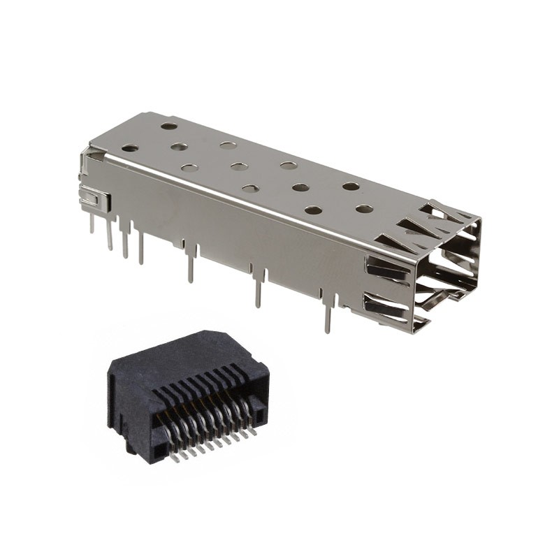 1 pcs : SFPK-SL - CONN SFP RCPT W/CAGE 10P SLD RA