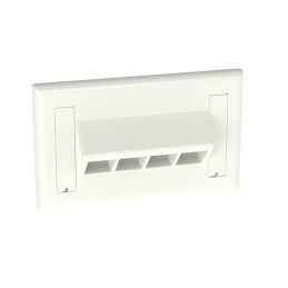 1 pcs : NK4HSFIWY - FACEPLATE SNGL GANG 4PORT HOR