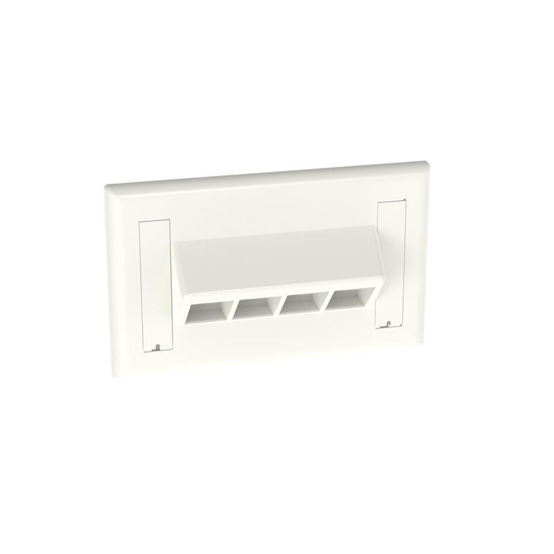 1 pcs : NK4HSFIWY - FACEPLATE SNGL GANG 4PORT HOR