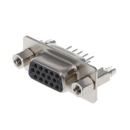 1 pcs : K86X-ED-15S-BRJ - CONN D-SUB HD RCPT 15P VERT SLDR