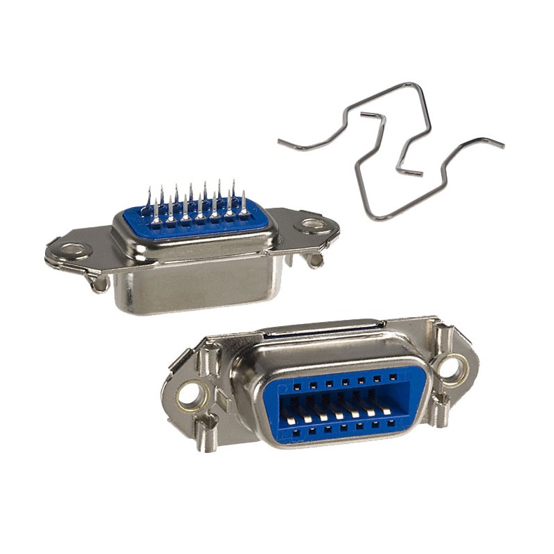 1 pcs : 111-014-213L001 - CONN SCSI RCPT 14POS VERT SOLDER