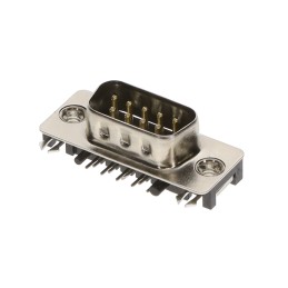 1 pcs : K31X-E9P-N - CONN D-SUB PLUG 9P SMD R/A SLDR