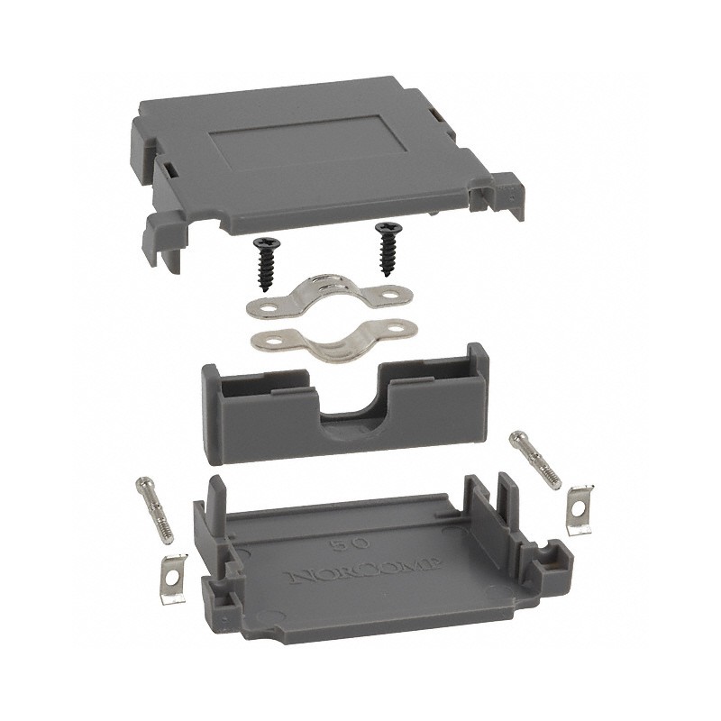 1 pcs : 983-050-010R031 - CONN BACKSHELL 50POS 180DEG GRAY