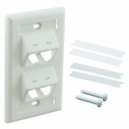 1 pcs : CFPSL4IWY - FACEPLATE SNGL GANG 4PORT WHITE