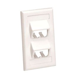 1 pcs : CFPSL4WHY - FACEPLATE SNGL GANG 4PORT WHITE