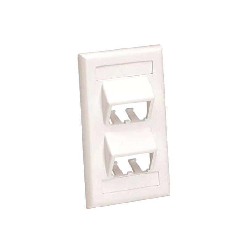 1 pcs : CFPSL4WHY - FACEPLATE SNGL GANG 4PORT WHITE