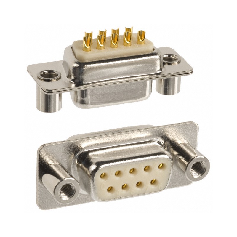 1 pcs : 172-E09-203R031 - CONN D-SUB RCPT 9POS PNL MNT