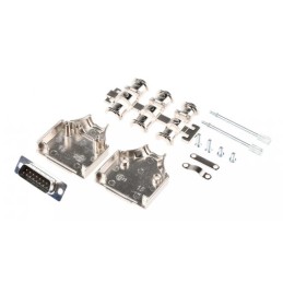 1 pcs : MHDM15-DB15P-K - 15 WAY D-SUB HOOD DIE CAST TOP E